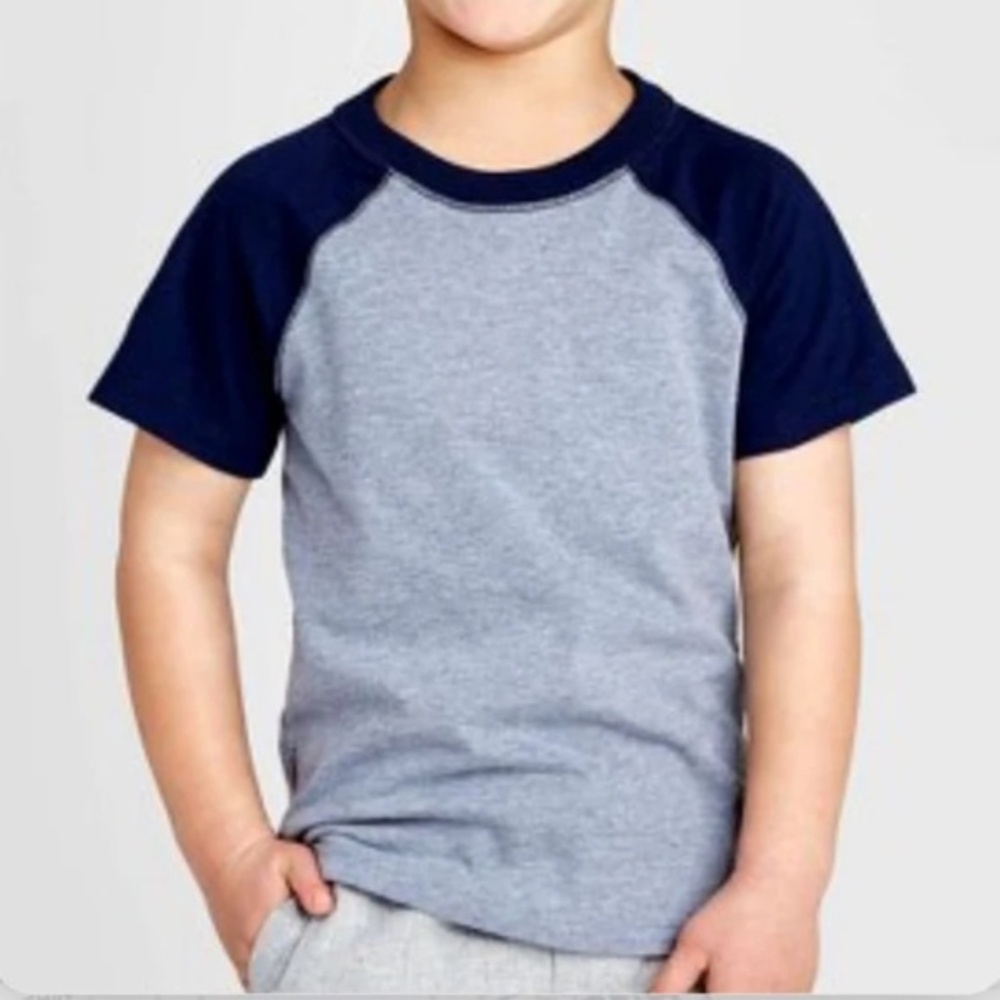 CAT & JACK · TODDLER BOYS' NAVY BLUE JERSEY KNIT SHORT SLEEVE T-SHIRT - SIZE 3T